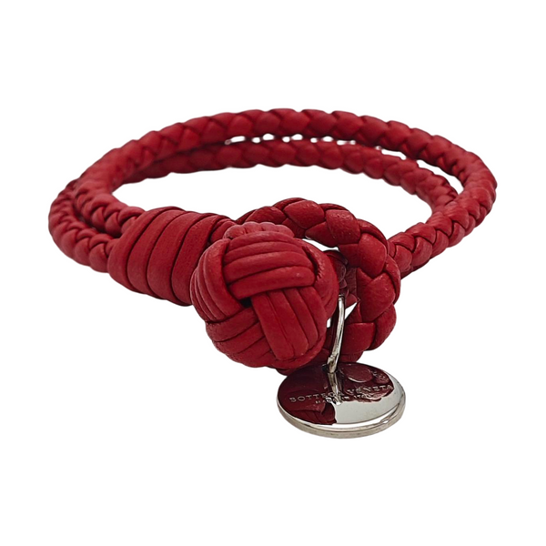 Leather Red Bangle