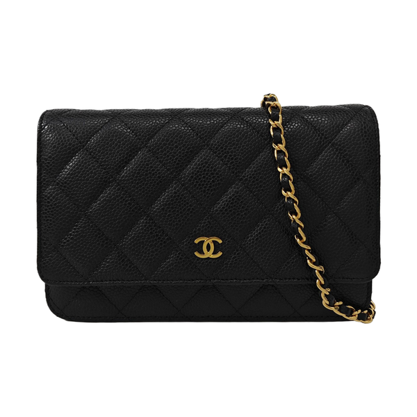 WOC Quilted Grained Calfskin Black