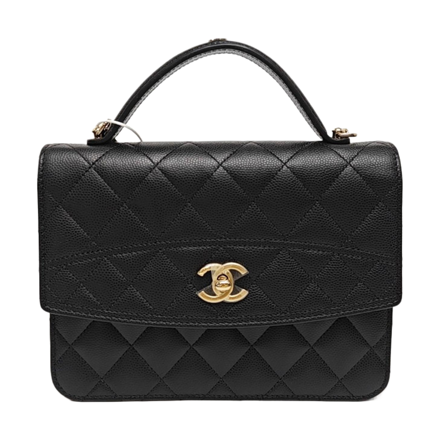 Quilted Grained Calfskin Black
