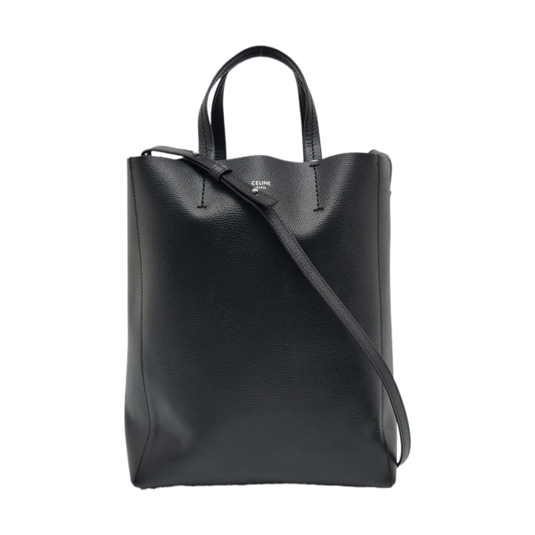 Authenticated pre-owned  VERTICAL CABAS Small Calfskin Black - Tote Bag at Looply
