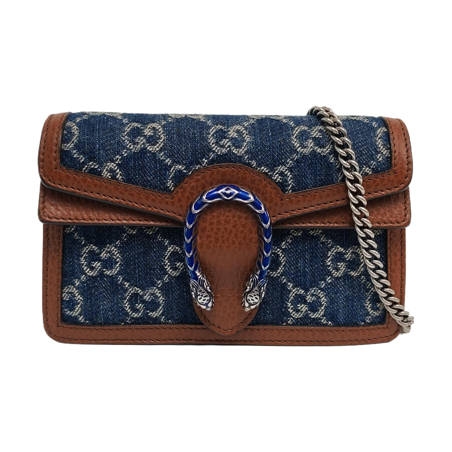 Authenticated pre-owned  Dionysus Super Mini Monogram Denim Blue - Crossbody Bag at Looply