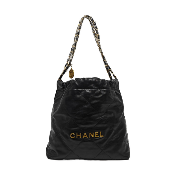 CHANEL 22 Small Quilted Calfskin Black