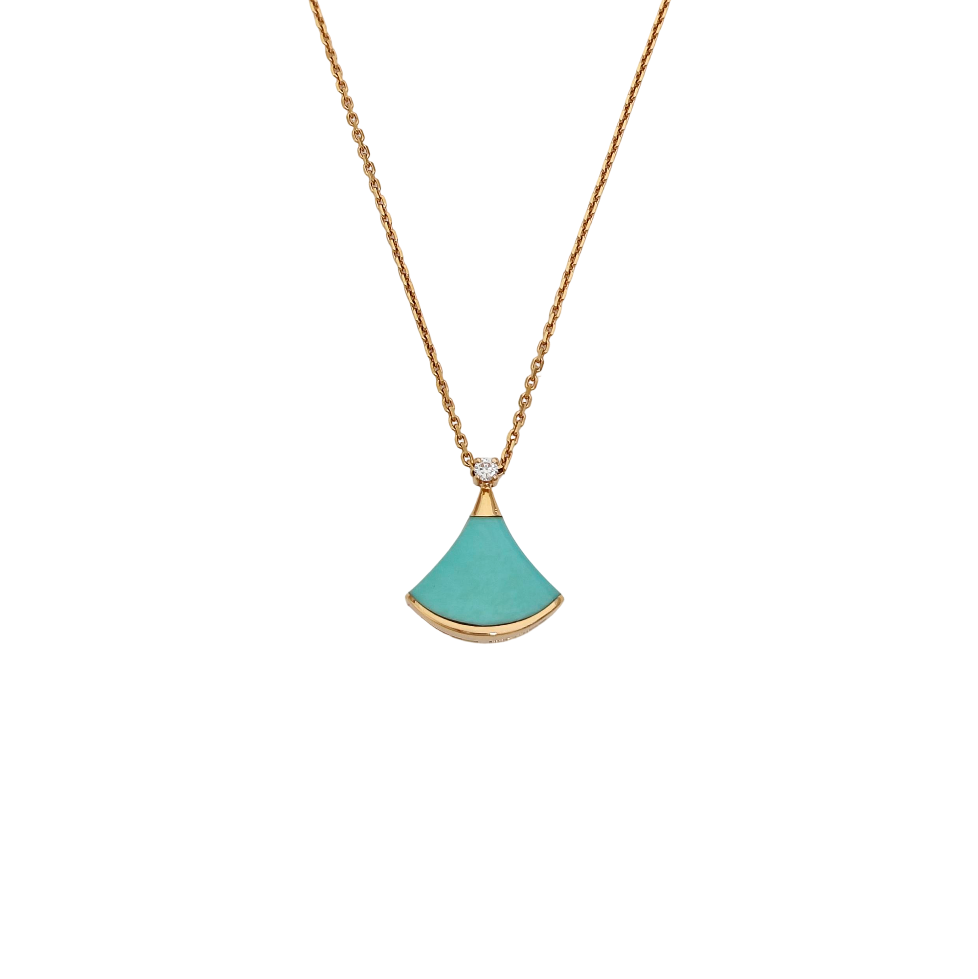 DIVAS' DREAM 18k Rose Gold Blue Necklace