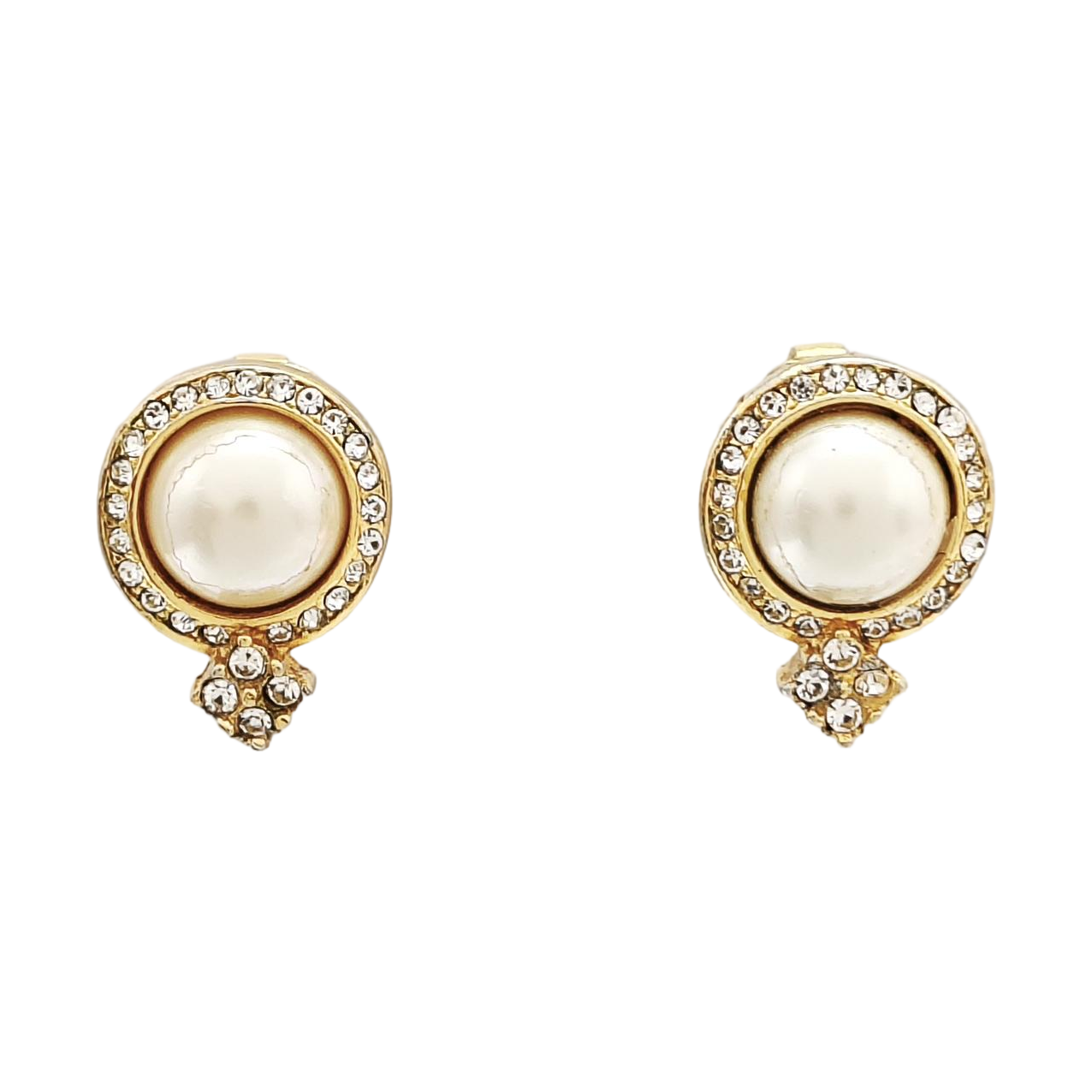 Metal White Clip On Earrings