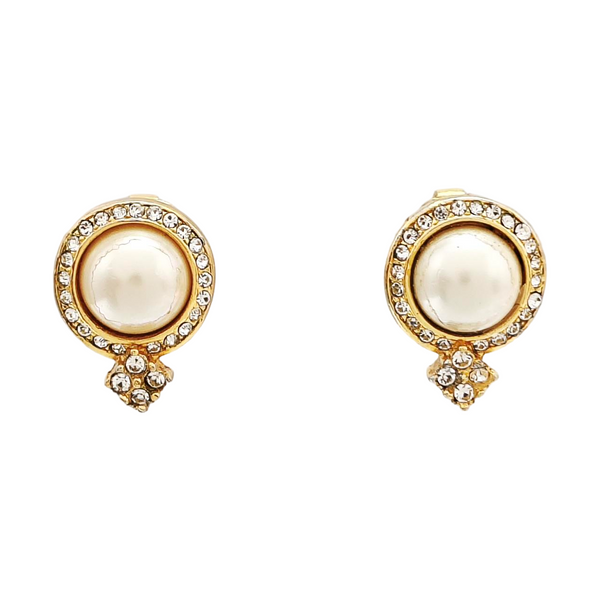 Metal White Clip On Earrings