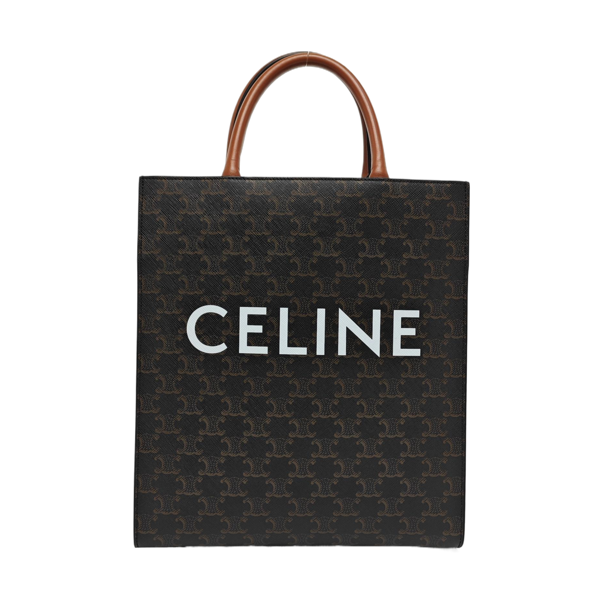 CABAS CELINE Small Coated Canvas Brown