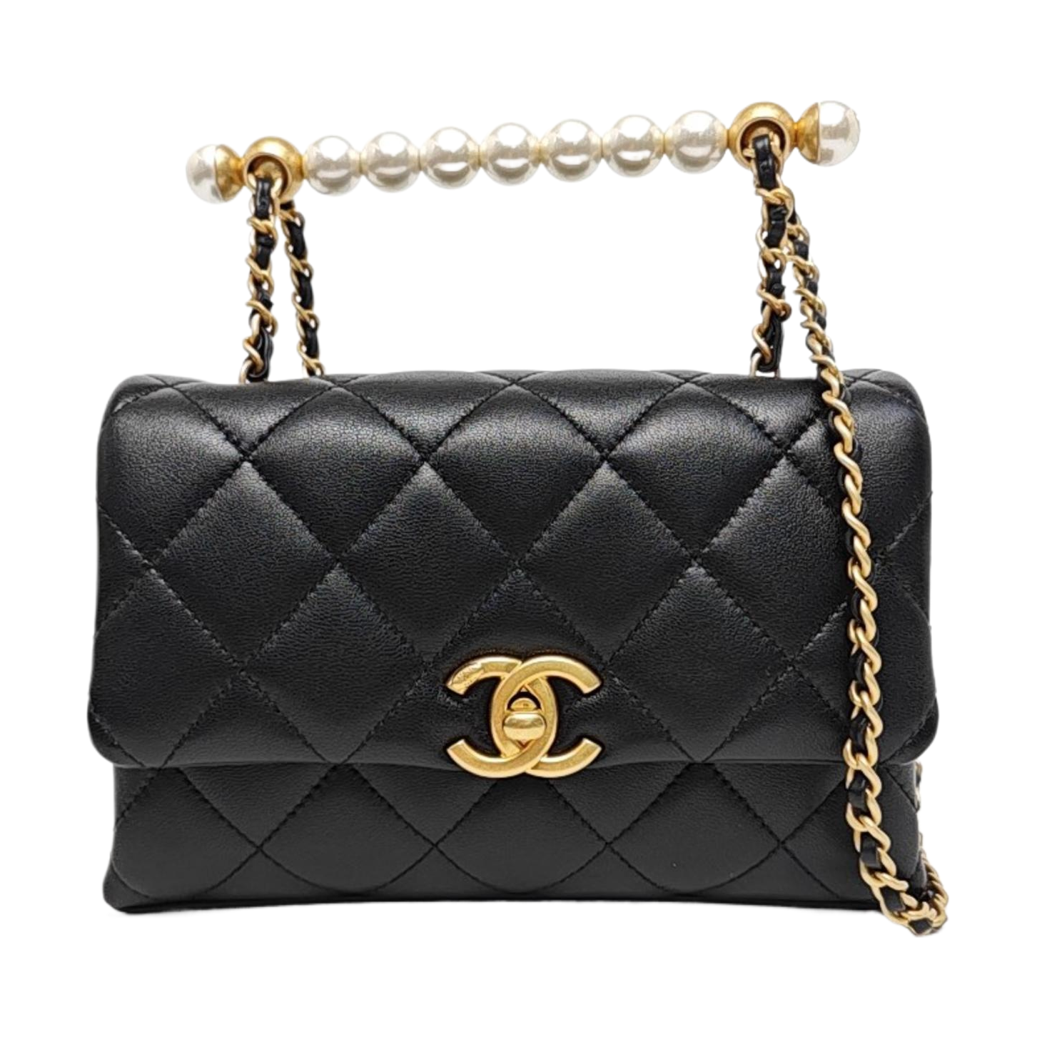 Mini Quilted Lambskin Black