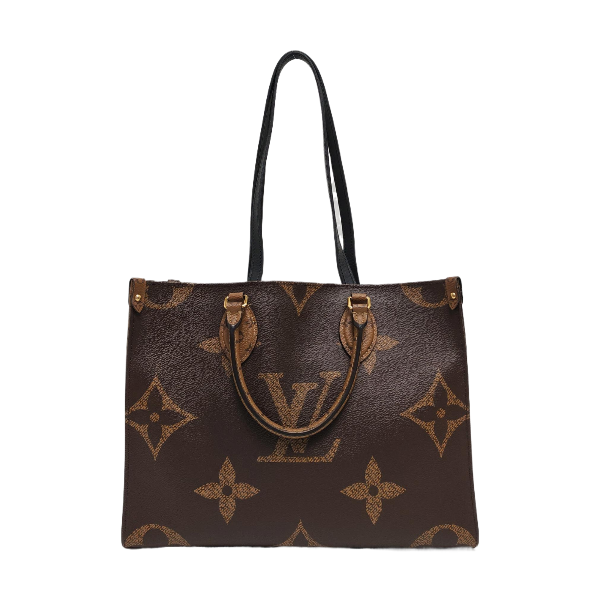 ONTHEGO MM Monogram Coated Canvas Brown