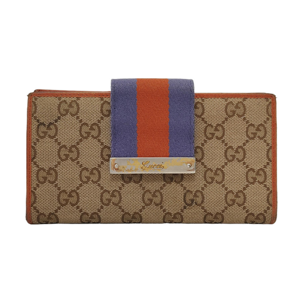 Monogram Fabric Wallet Brown