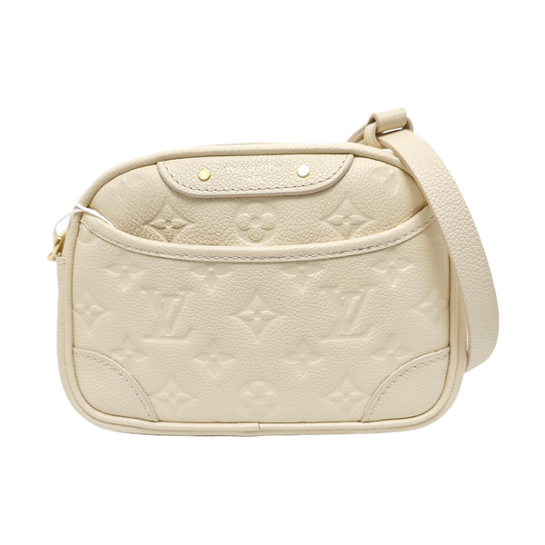 Monogram Calfskin Shoulder Bag Mini Beige