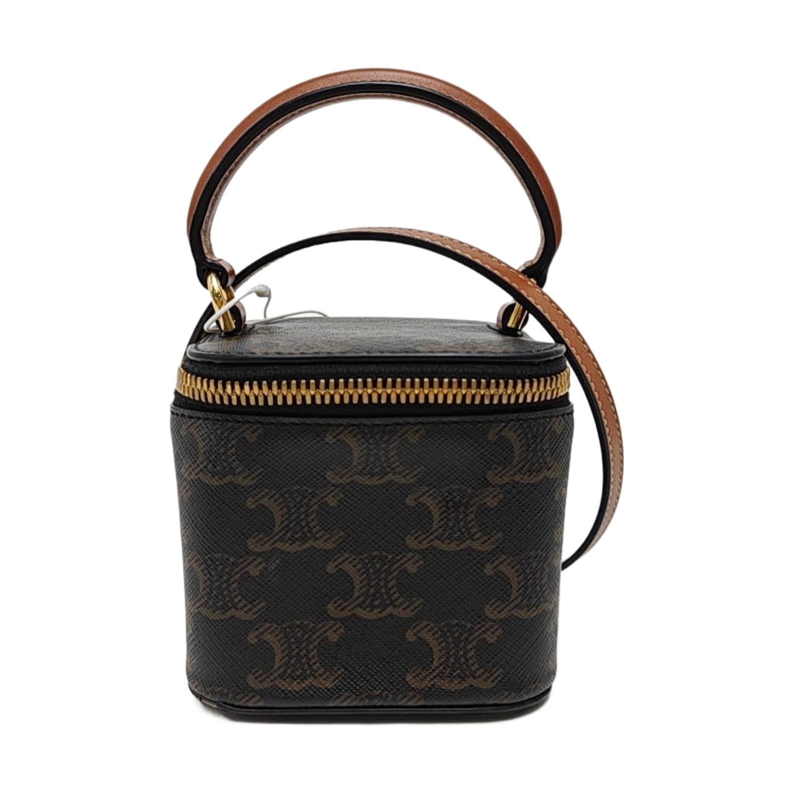Coated Canvas Shoulder Bag Black