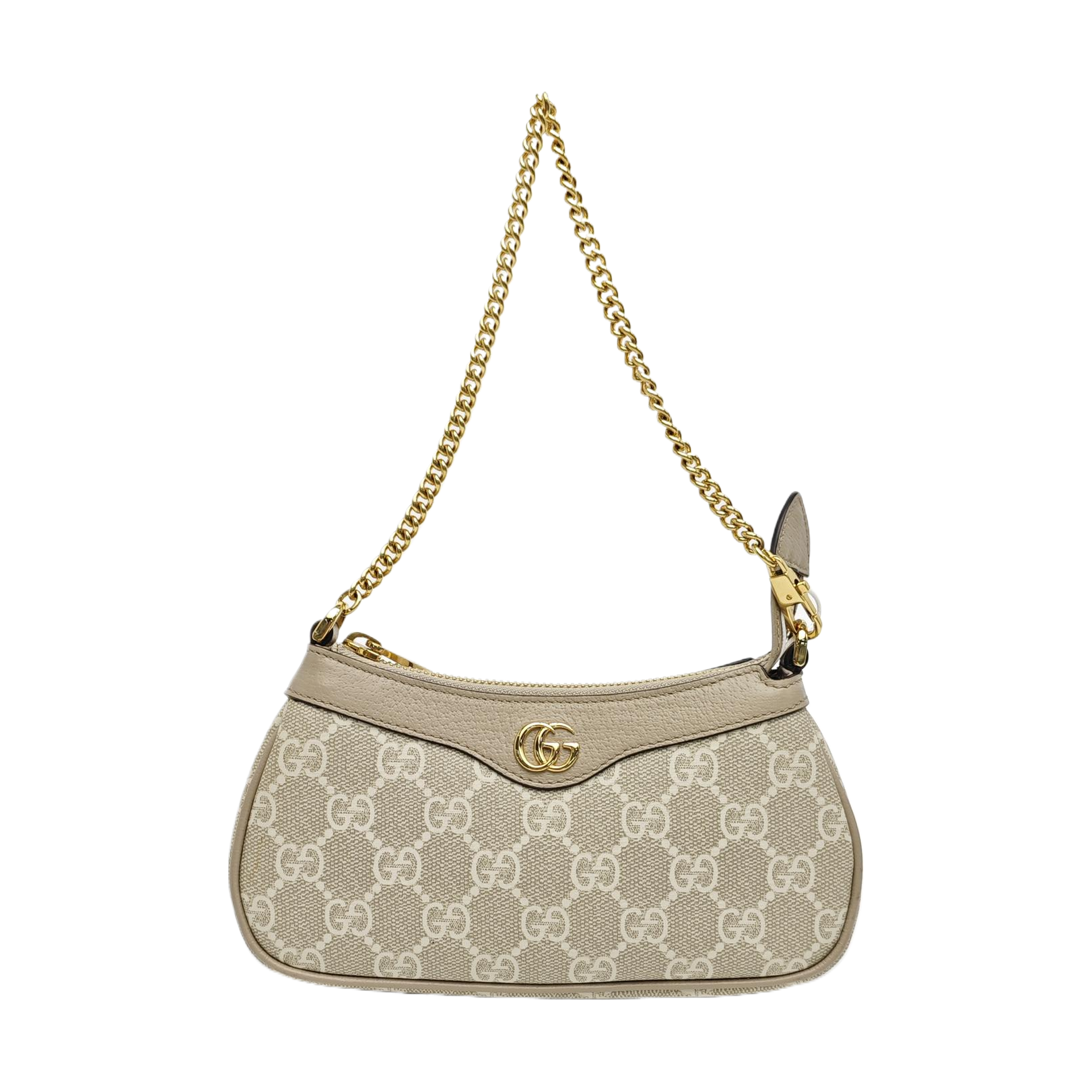Ophidia Mini Monogram Coated Canvas Beige