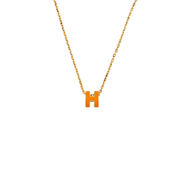 Pop H Metal Rose Gold Necklace