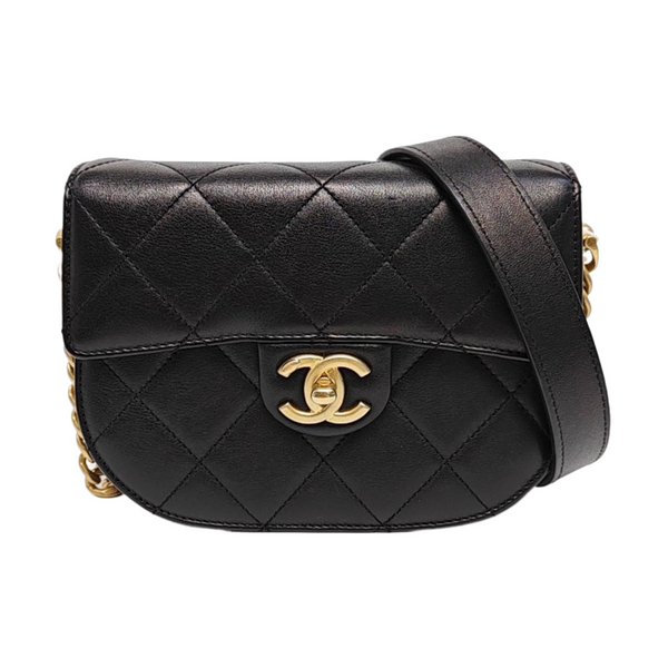 Calfskin Crossbody Bag Black