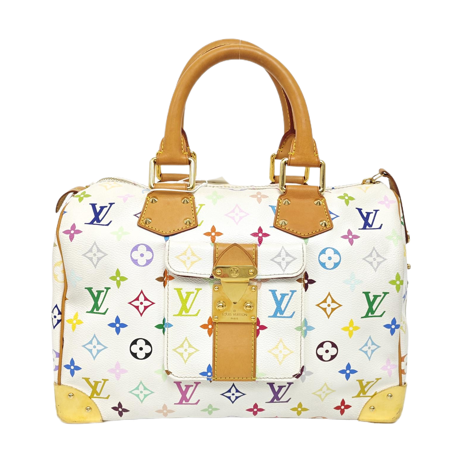 LV × TM SPEEDY 30 Monogram Coated Canvas White