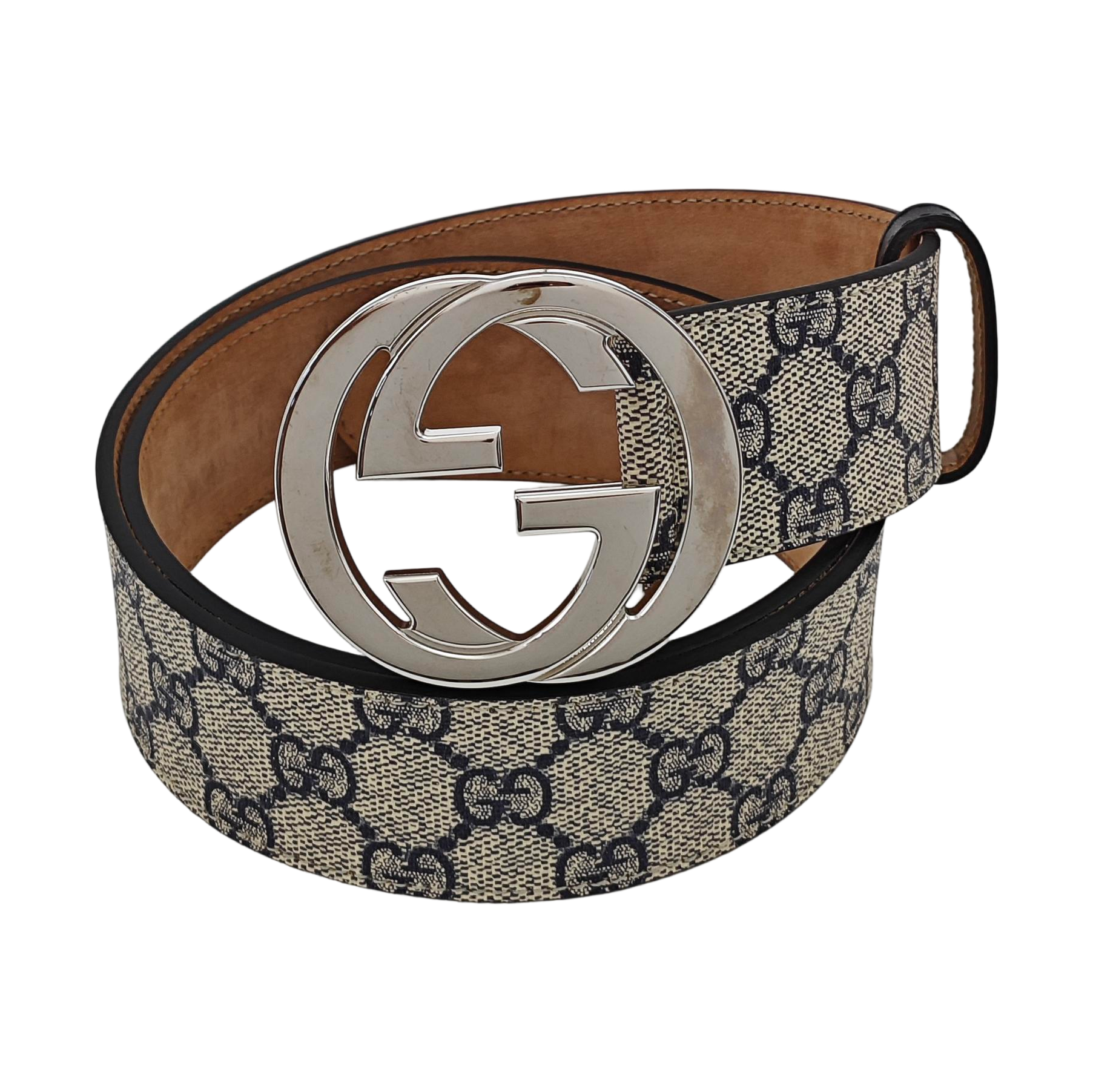 Leather Belt Beige