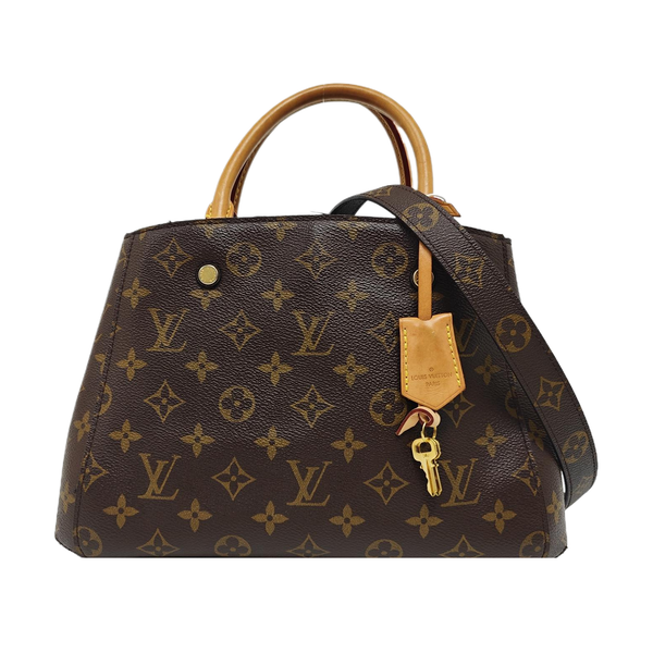 MONTAIGNE BB Monogram Coated Canvas Brown