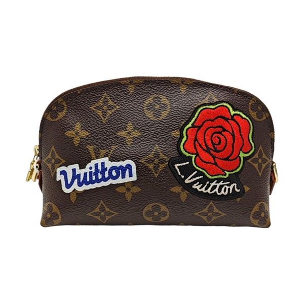 COSMETIC PM Monogram Coated Canvas Brown