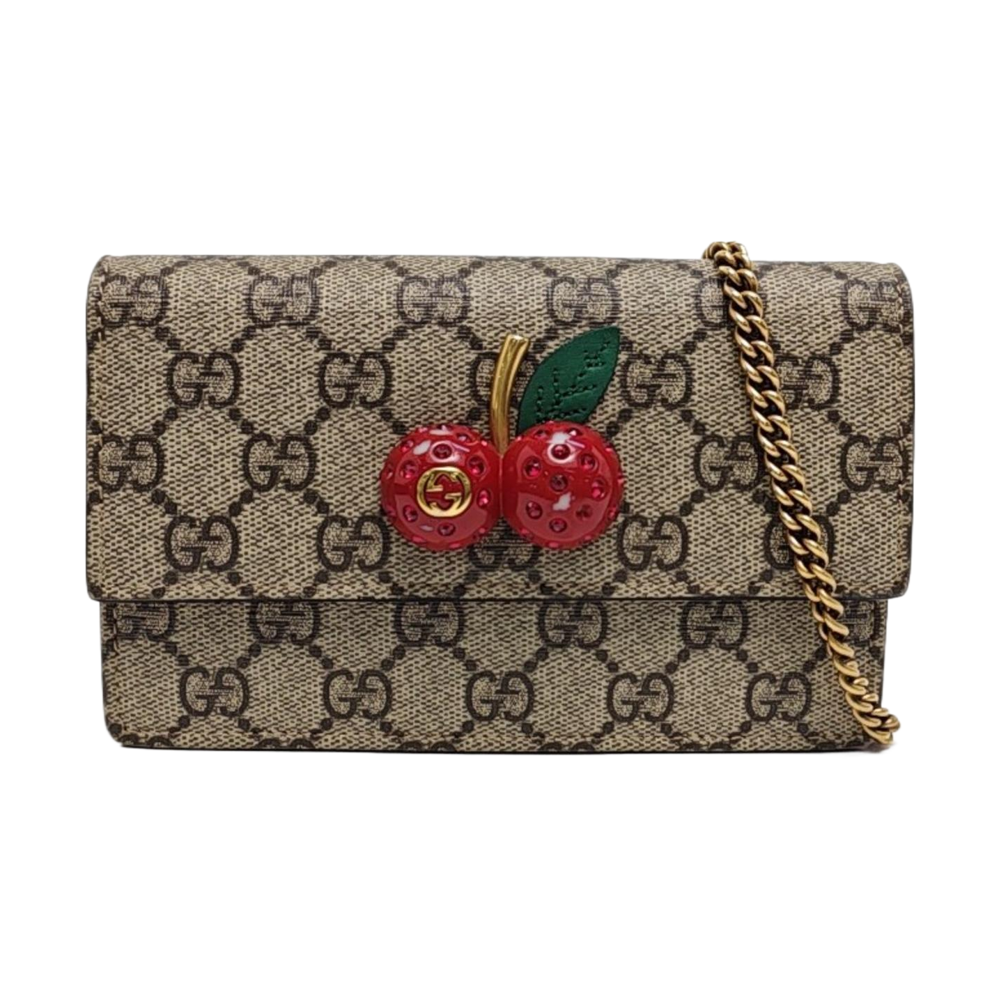 GG Supreme Mini Monogram Coated Canvas Beige