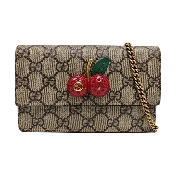 GG Supreme Mini Monogram Coated Canvas Beige