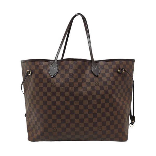 NEVERFULL GM Damier Ebene Coated Canvas Brown