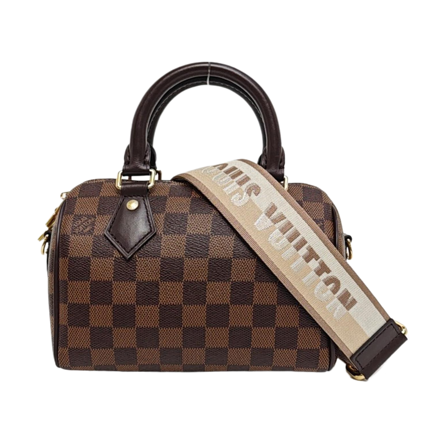 SPEEDY 20 Damier Ebene Coated Canvas Brown