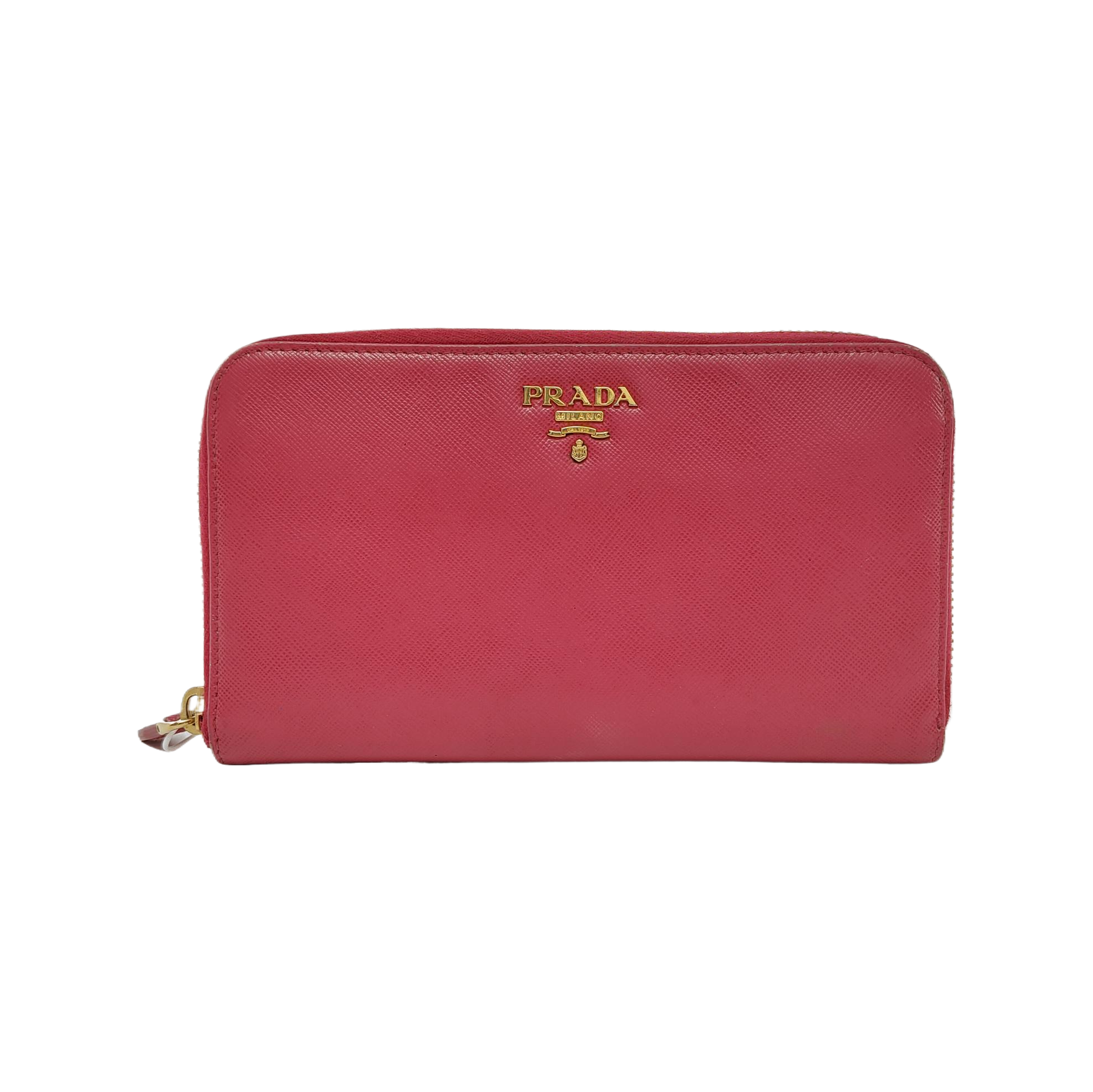 Zippy Wallet Saffiano Calfskin Red Wallet