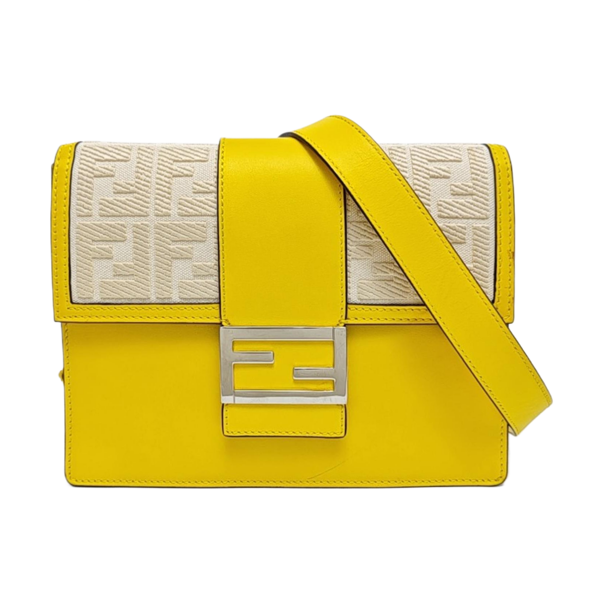 Authenticated pre-owned  Baguette Medium Calfskin Yellow - Shoulder Bag at Looply