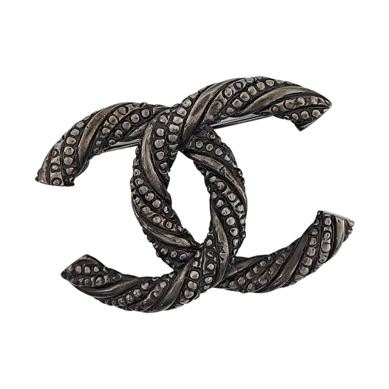 Vintage Metal Black Brooch
