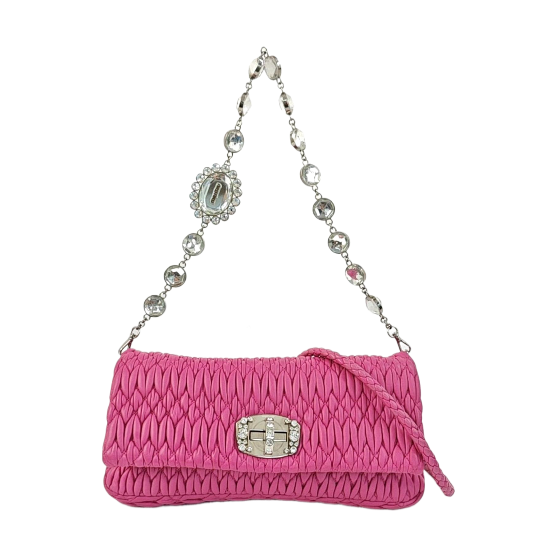 Crystal Quilted Lambskin Pink