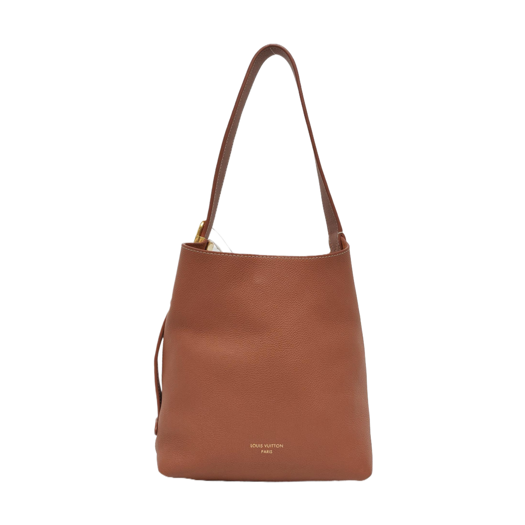 LOW KEY HOBO PM Monogram Calfskin Brown