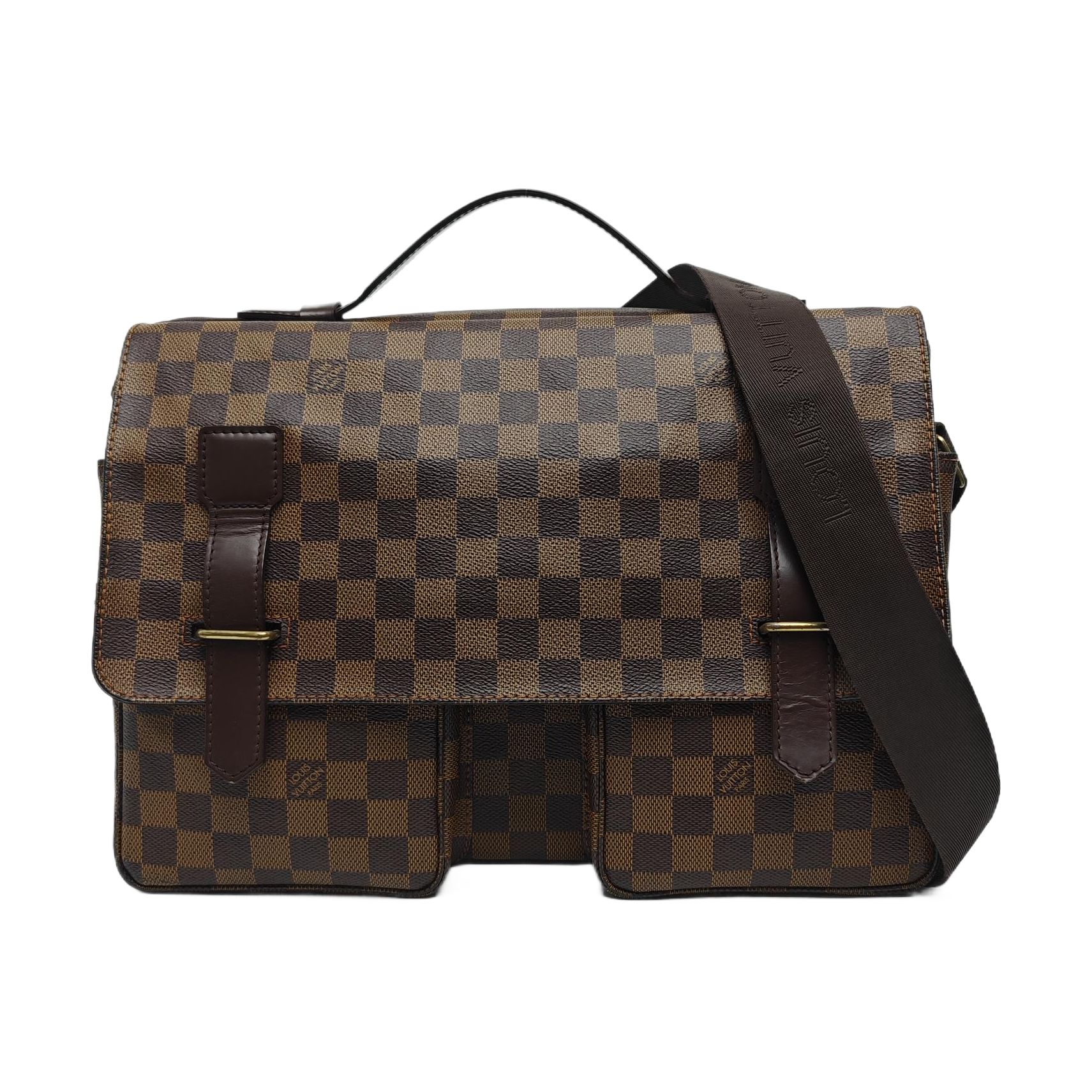 BROADWAY Damier Ebene Coated Canvas Brown