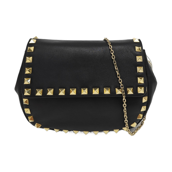 Rockstud Calfskin Black