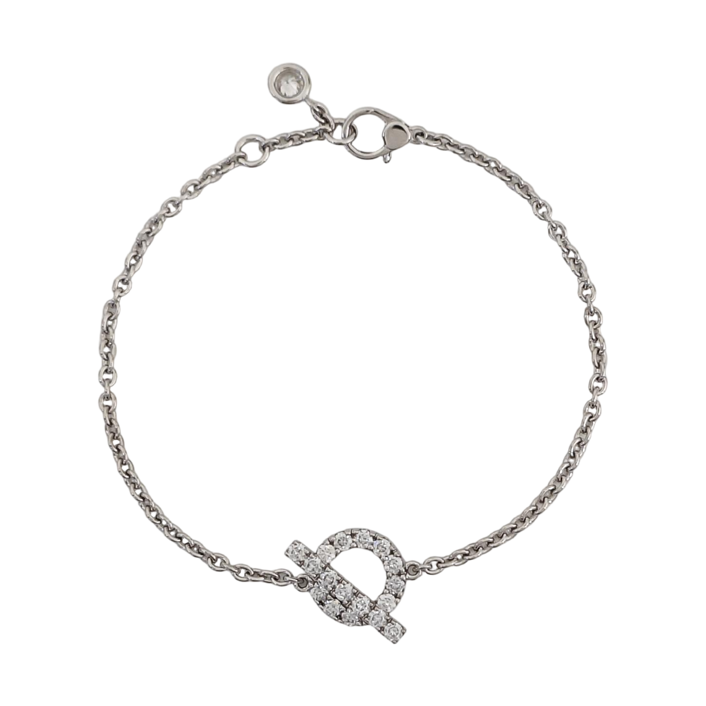 Finesse 18k White Gold Silver Bracelet