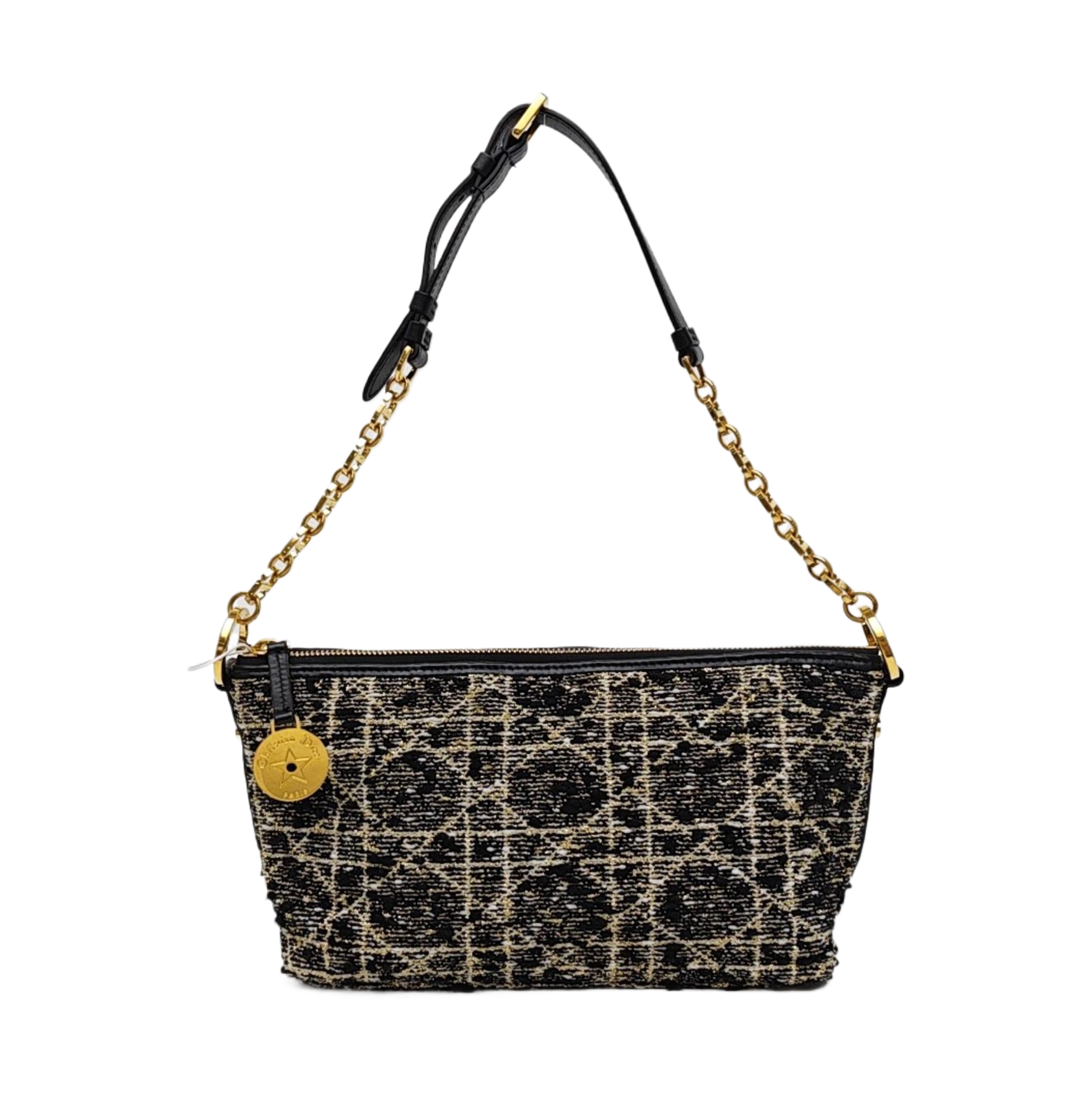 Diorstar Hobo Cannage Fabric Black