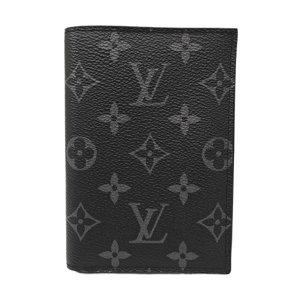 Monogram Coated Canvas Card Holder Gray