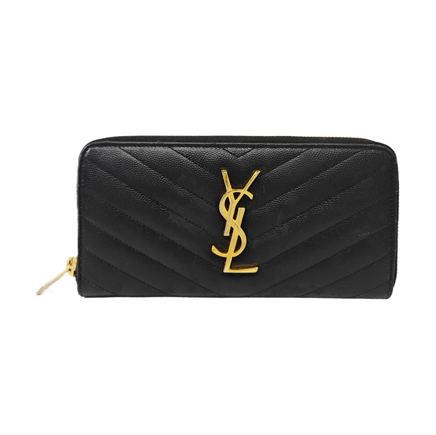 MONOGRAM Chevron Calfskin Black Wallet