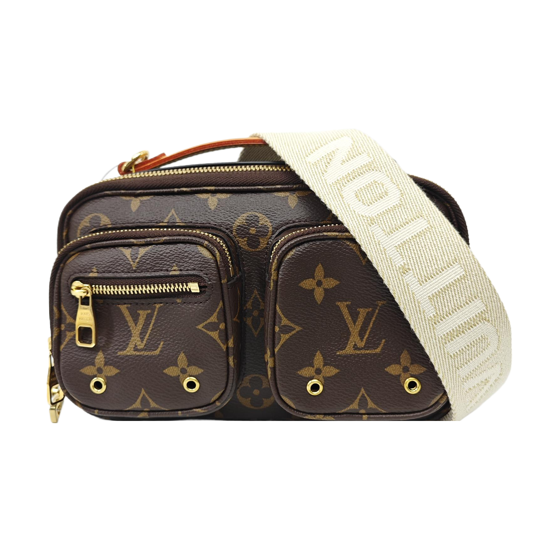 UTILITY Monogram Coated Canvas Brown