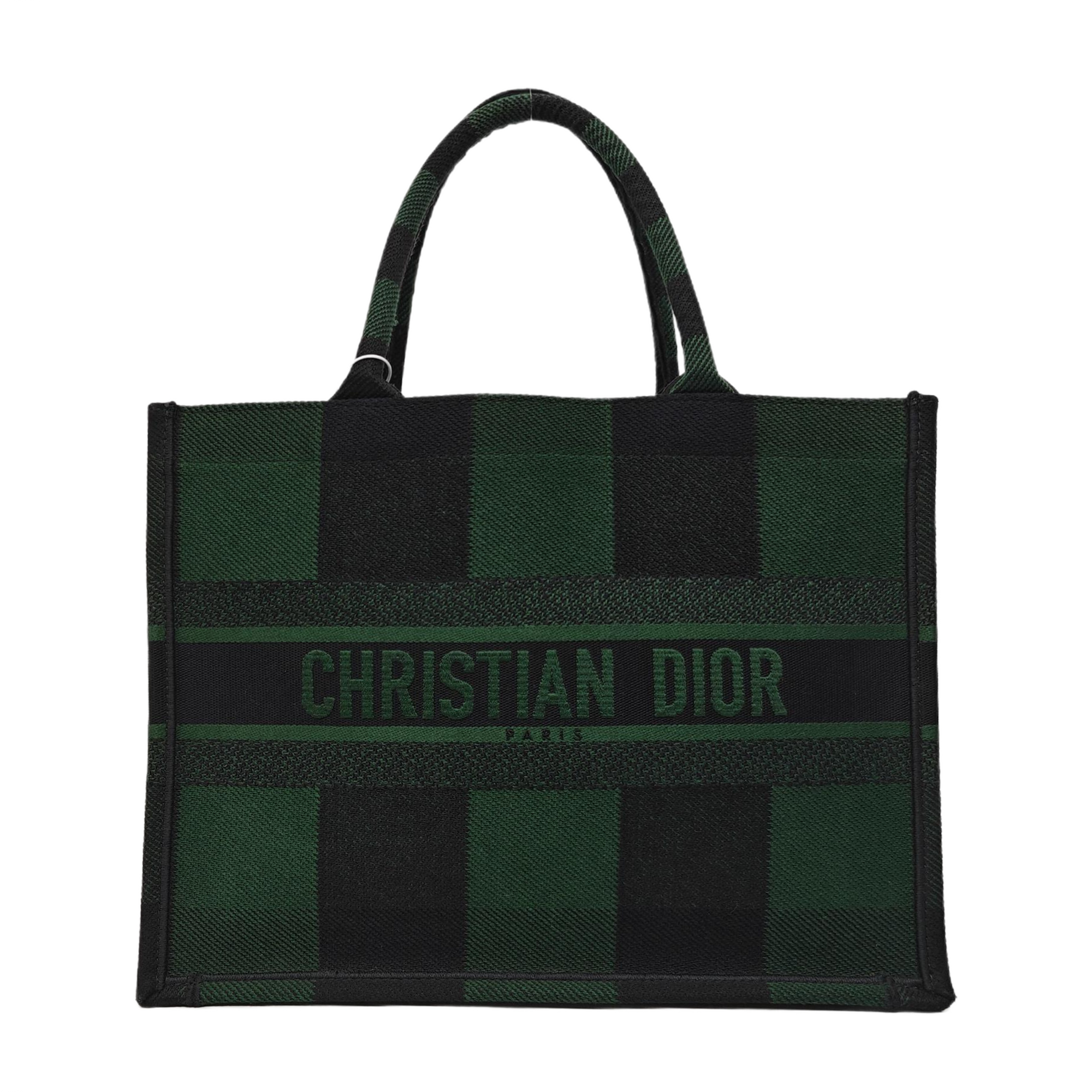 Authenticated pre-owned  Book Tote Medium Canvas Green - Tote Bag at Looply