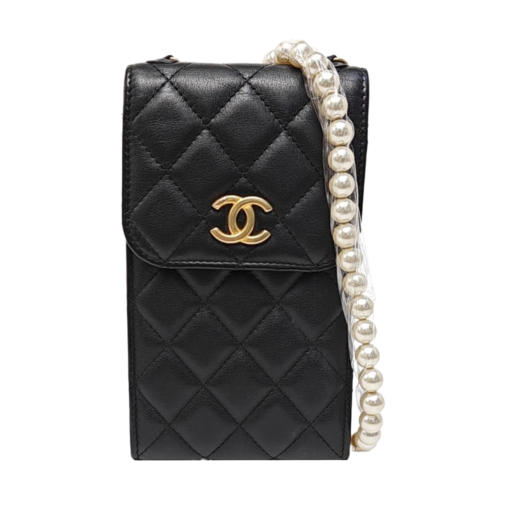 Quilted Lambskin Crossbody Bag Mini Black