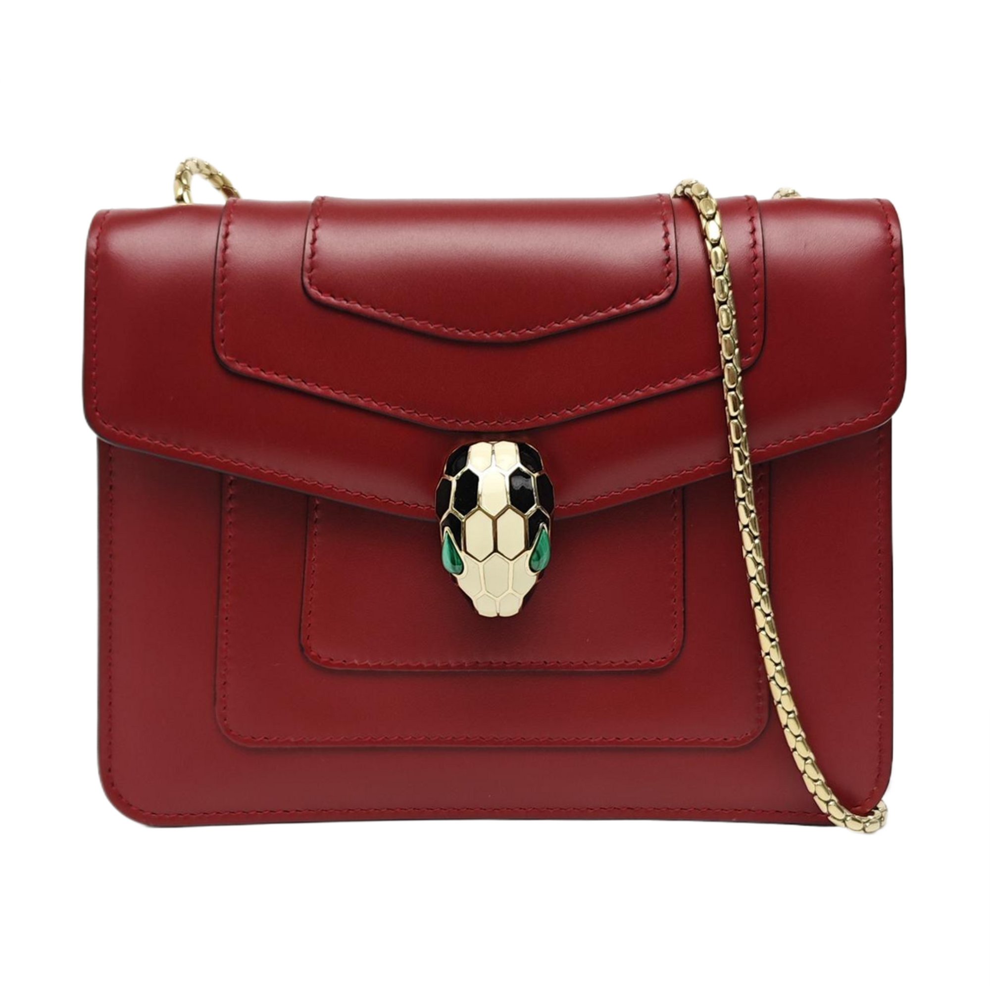 SERPENTI FOREVER Small Calfskin Red