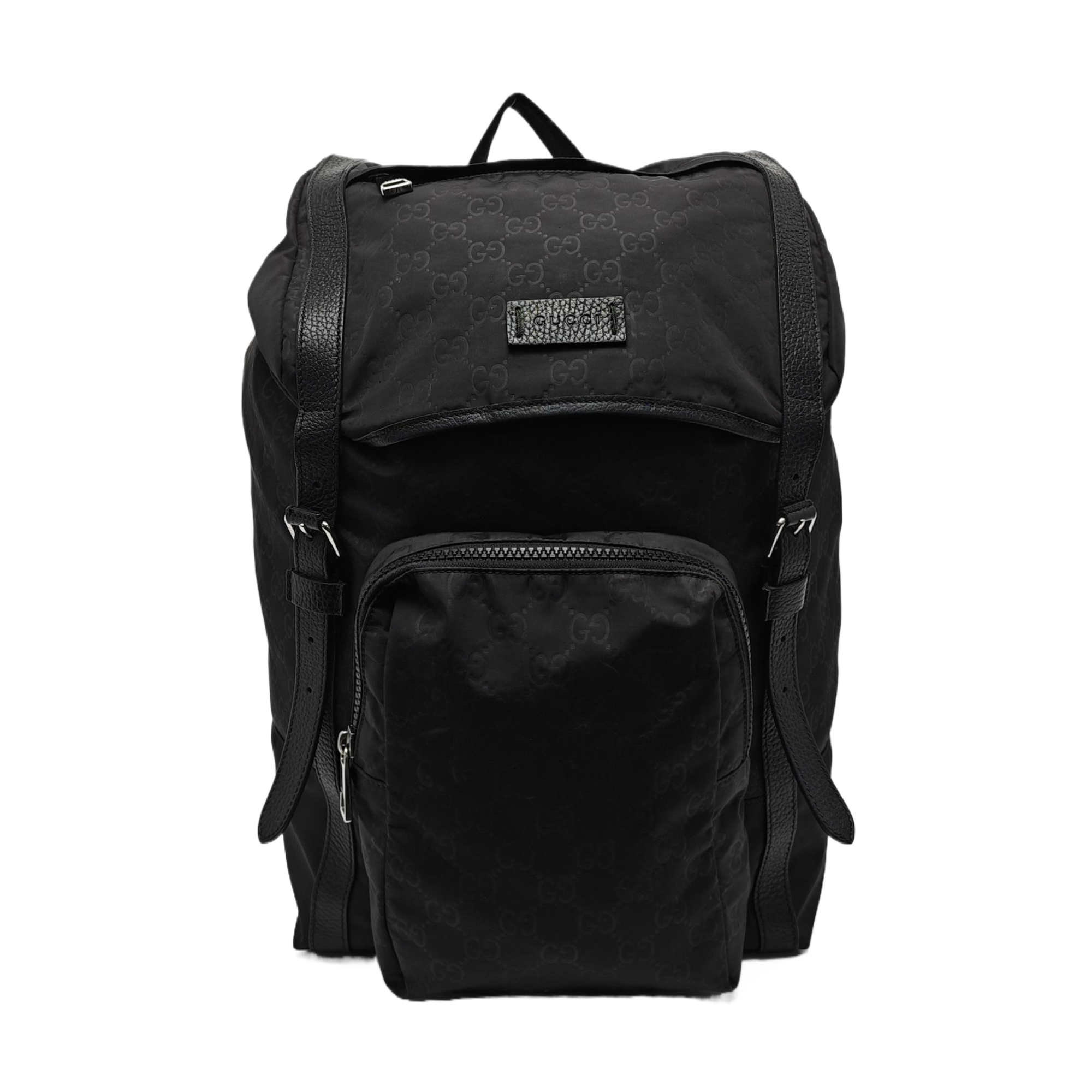 Monogram Nylon Backpack Medium Black