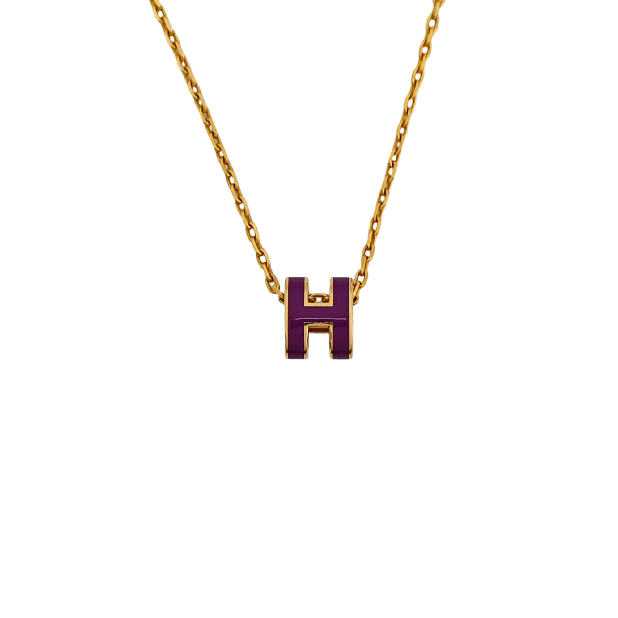 Pop H Metal Gold Necklace