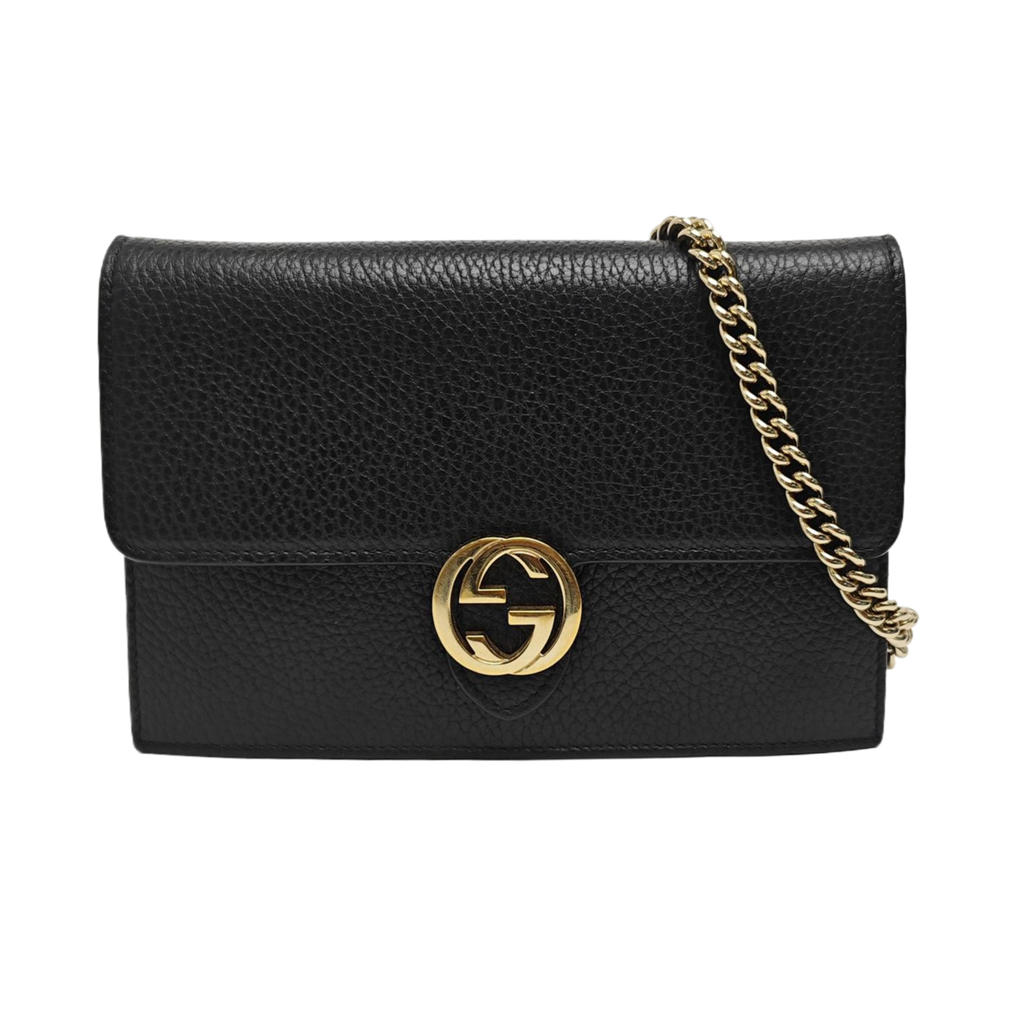 Interlocking G Small Calfskin Black