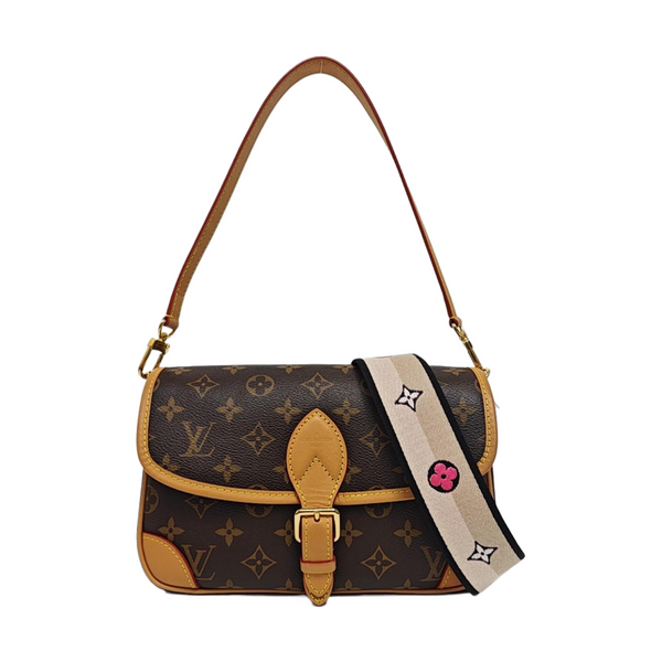 DIANE Monogram Coated Canvas Brown