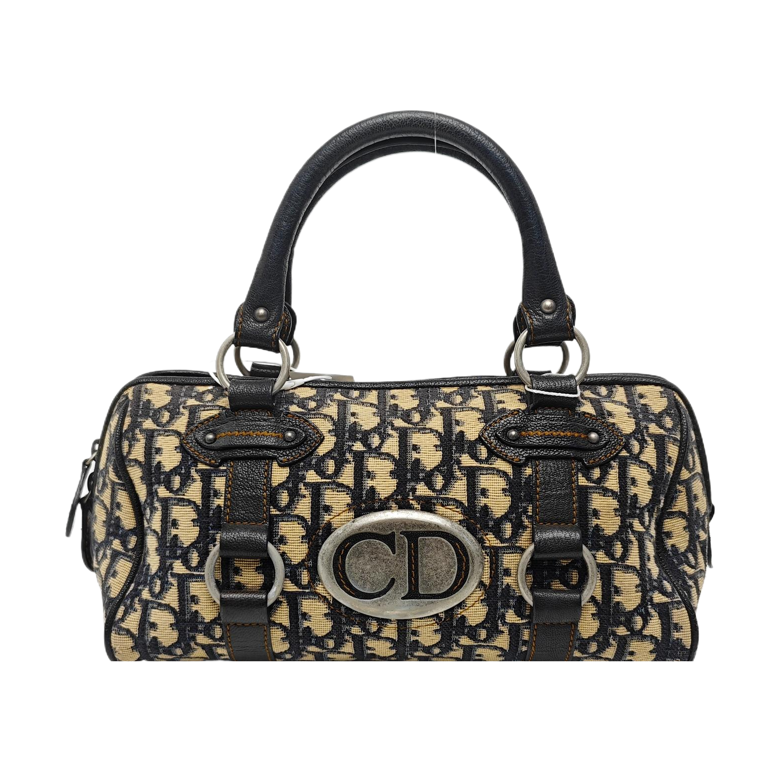 Oblique Canvas Top Handle Bag Multicolor