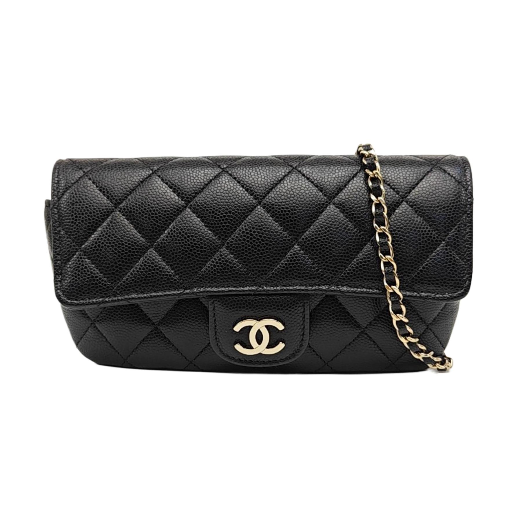 CLASSIC FLAP Super Mini Quilted Grained Calfskin Black