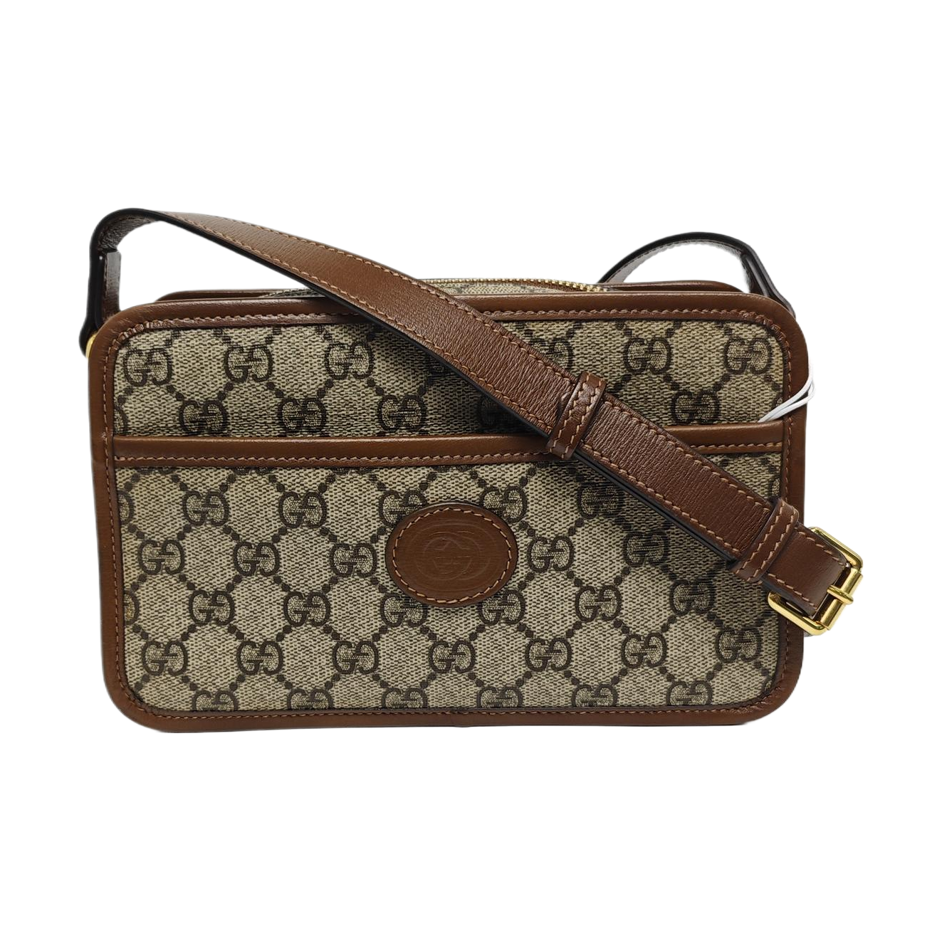 GG Supreme Mini Monogram Coated Canvas Beige
