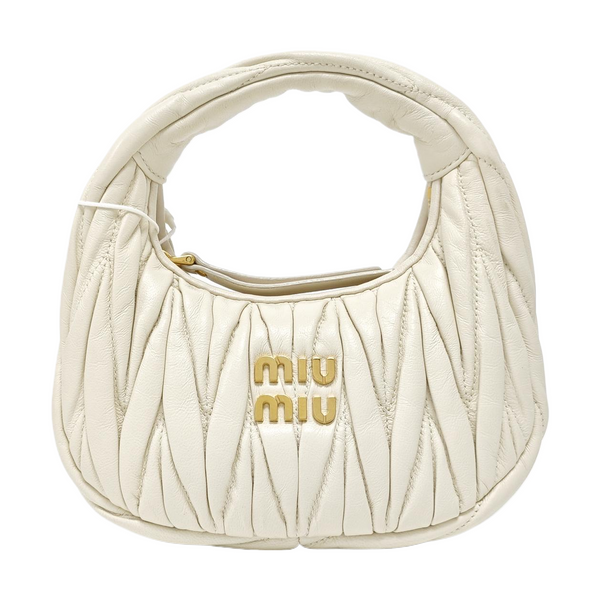Wander Matelassé Mini Quilted Lambskin White
