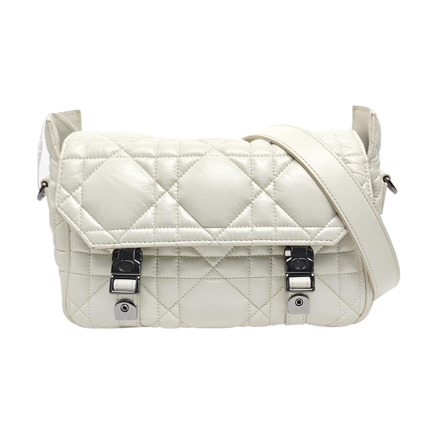 Diorcamp Small Cannage Calfskin White
